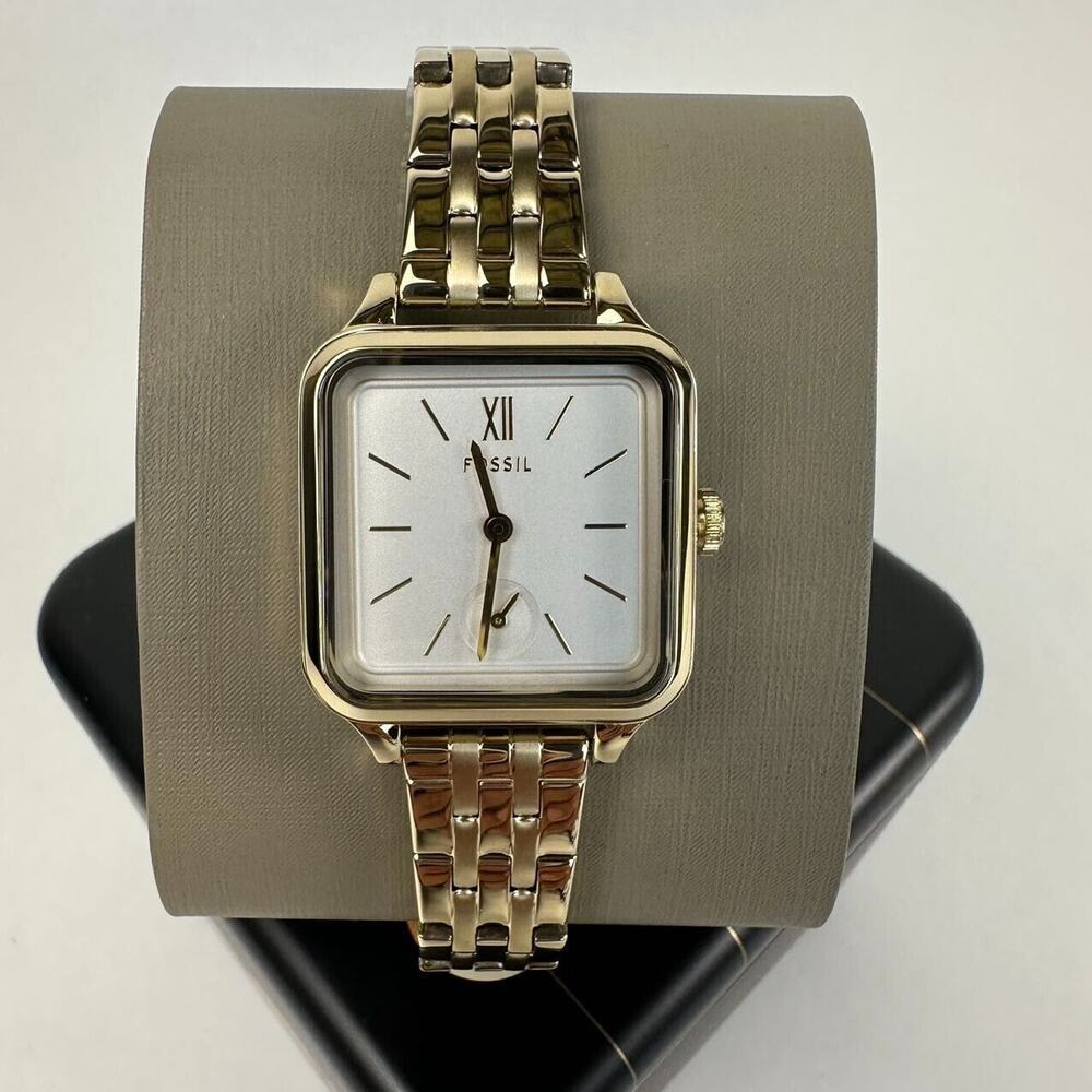 NWT Fossil Women's Colleen Three-Hand Gold-Tone Stainless Steel Watch BQW3832